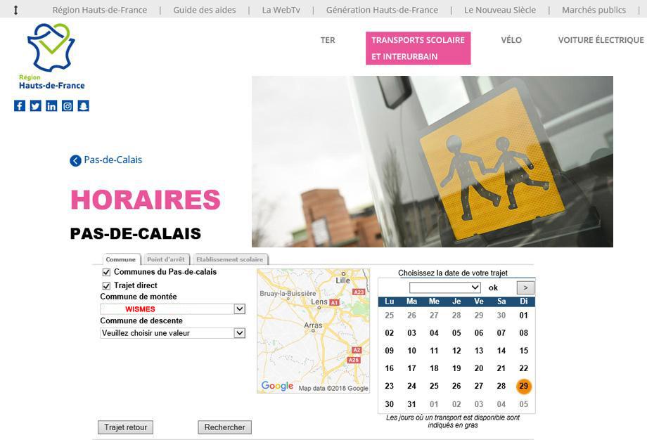 Reseau transport scolaire wismes